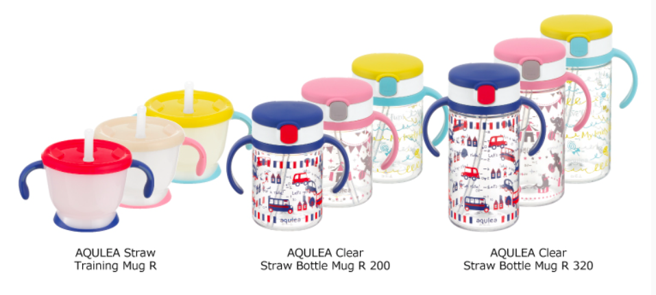 richell baby straw training mug water drinking bottle 儿童喝水杯水瓶